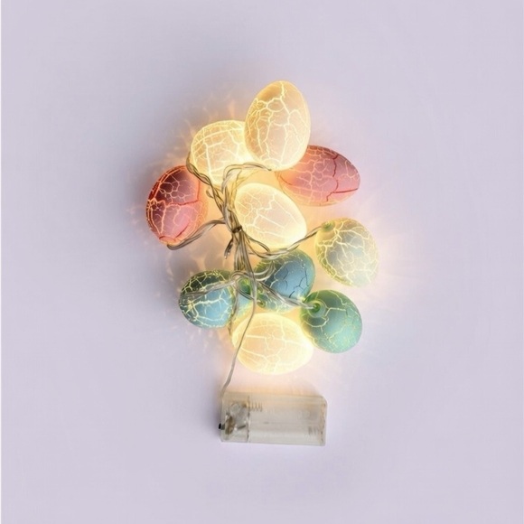 Easter Egg String Lights for Outdoor Indoor Easter Decorations, Cracked Egg - Picture 2 of 3